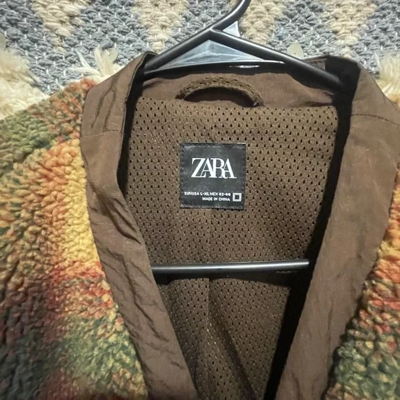 Zara Men's Brown and Multicolor Jacket - Picture 2 of 2